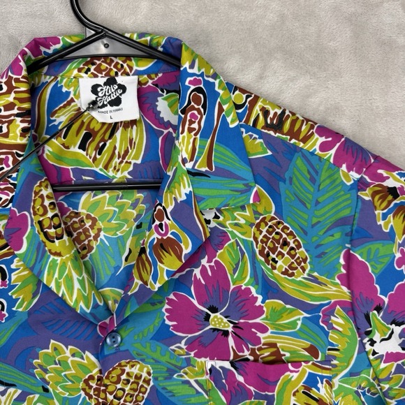 Hilo Hattie USA Camp Hawaiian Aloha Shirt‎ Spooner Avanti Kahala Large Polyester - Picture 1 of 11